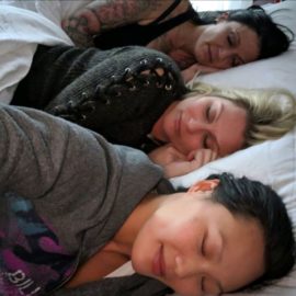 Get some sleep: Amie and friends napping.