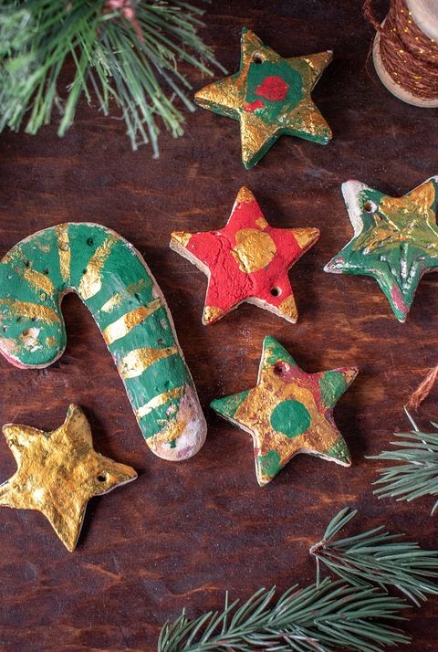 hand painted christmas salt dough ornaments royalty free image 1603393932